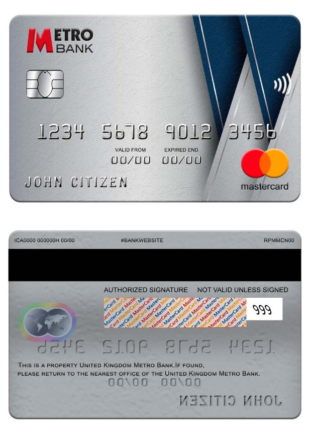 United Kingdom Metro Bank mastercard